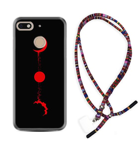 General Mobile GM8 Go GM9 GM20 Pro Plus Kılıf Boyun Asklı Rasta Silikon Red Moon 1710