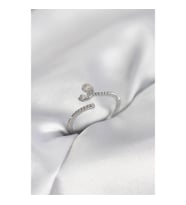Mey İthalat® Gümüş Renk Pirinç Kuyruklu Kalp Model Kadın Yüzük