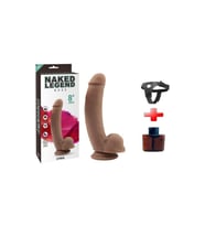 20,5 cm Belden Bağlamalı Gerçekçi Melez Dildo Penis -Boss