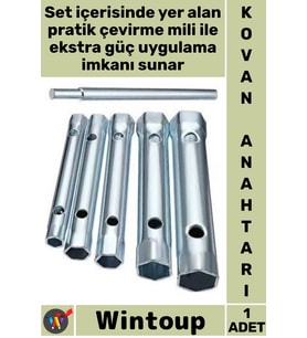 #Anahtar Musluk Buji Lavabo Tamir 6 Farklı Ölçü Paslanmaz Krom Kaplama 6 Parça Kovan Anahtarı Seti