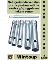#Anahtar Musluk Buji Lavabo Tamir 6 Farklı Ölçü Paslanmaz Krom Kaplama 6 Parça Kovan Anahtarı Seti