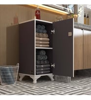 Kenzlife kilitli dolap rana29 gri 68*29*29 banyo dolabı hazır mutfak ofis kiler kitaplık evrak ayaklı (Karışık)