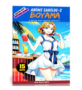 Anime Sahilde Boyama Kitabı-2 (Büyük BOY)