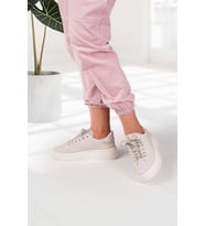 Kadın Taşlı Spor Ayakkabı Sneaker Günlük Bağcıklı SPRWL22910TŞL