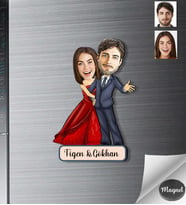 Kişiye Özel Sevgili Ahşap Magnet -39