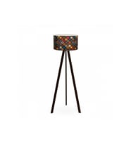 A&G Halı Desen Ahşap Tripod Ayaklı Lambader