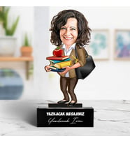 Kişiye Özel Öğretmenlerin Bir Tanesi Karikatürlü Biblo