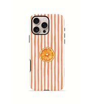 iPhone 16 Pro Max Vorian Çift Katmanlı Kılıf Orange Slice Stripe