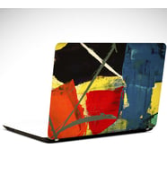 Kırmızı Turuncu Mavi Soyut Laptop Sticker 15.4 inch (37X26CM)