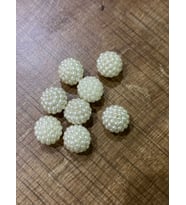 3 CM 8 ADET KABARTMA İNCİ BONCUK DELİKLİ TAKI BONCUĞU