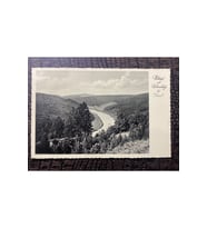 1933 Reich Dönemi Deutsches Reich Kartpostal postadan geçmiş Fuldatal mit Fuldaschleife bei Kassel