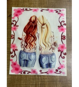 21X18 CM 3 BOYUTLU KABARTMA KIZ APLİKE ARMA YAMA