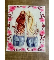 21X18 CM 3 BOYUTLU KABARTMA KIZ APLİKE ARMA YAMA