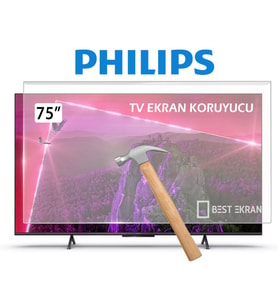 Philips 75PML9009 TV EKRAN KORUYUCU - Philips 75" inç 189 Ekran 4K UHD Titan OS Ambilight TV Koruyucu