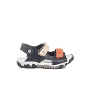 Ayakmod Lacivert Turuncu Cırtlı Erkek Çocuk Spor Sandalet 173110 P (Lacivert-Neon Turuncu)
