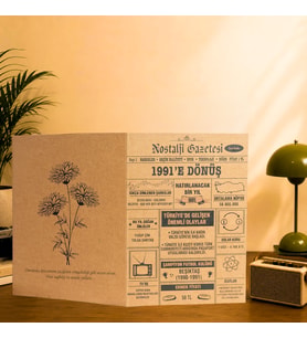 1991 Kraft Kutlama Kartı - Doğum Günü Kartı - Yıl Dönümü Kartı - Nostalji Gazetesi