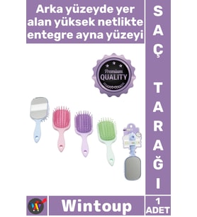 #Tarak Çocuk Ergonomik Esnek Dişli Günlük Bakım Şık Renkli Dikdörtgen Plastik Aynalı Saç Tarağı