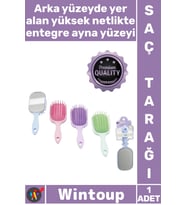 #Tarak Çocuk Ergonomik Esnek Dişli Günlük Bakım Şık Renkli Dikdörtgen Plastik Aynalı Saç Tarağı