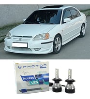 Honda Civic Vtec 1 ES7 Led Xenon Uzun Kısa Far Ampulü H4 Access Yeni Seri Beyaz 2001-2004