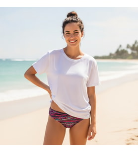 Kadın Plaj Giyim Desenli Bikini Alt BB2566