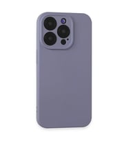 iPhone 15 Pro Kılıf Nano İçi Kadife Silikon - Lila