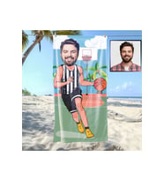 Ejoya Kişiye Özel Karikatür Fotoğraflı Taraftar Basketbocu Plaj Ve Spor Havlusu 115068