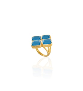 Kadir Jewellery 22 Ayar Altın Kaplama Kadın Zirkon Taşlı Yüzük