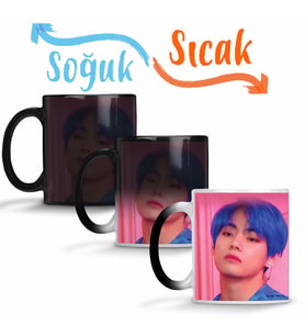BTS V Person Sihirli Kupa Bardak Porselen