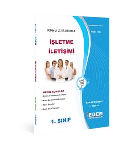 Egem Eğitim Yayınları AÖF 1. Sınıf İşletme İletişimi Bahar Dönemi 2. Yarıyıl Konu Anlatımlı Soru Bankası (Çok Renkli)