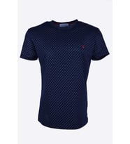Erkek Desenli Kısa Kollu T-shirt (Lacivert)