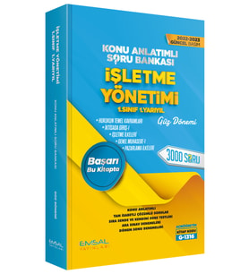Emsal Yayınları Açıköğretim Aöf 1. Sınıf 1. Yarıyıl Işletme Yönetimi Konu Anlatımlı Soru Bankası 202 (Çok Renkli)