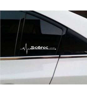 Scenic Yan Cam Sticker Oto Kapı Çıkartma Tuning oto 20 cm x 7 cm yazı 408