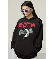 Led Zeppelin Rock Metal Baskılı Unisex Oversize Müzik Grubu Hoodie