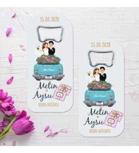 Kişiye Özel Söz, Nişan, Nikah Hatırası Açacaklı Magnet