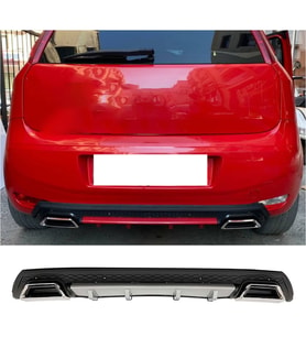 Fiat Punto Gri Difüzör Çiftli Kare Egzoz Görünümlü D Tip Difizör