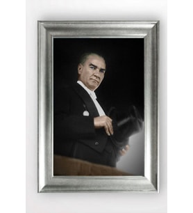 Gümüş Çerçeveli Atatürk Tablo a118