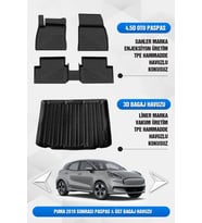 Ford Puma 2019 Sonrası Uyumlu 4.5D Premium Havuzlu Oto Paspas ve Liner ÜST Bagaj Havuzu -Gen-E Uymaz