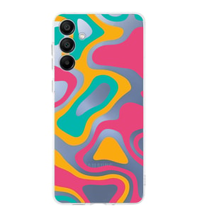 PrintiFy Samsung Galaxy A16 Uyumlu Kamera Korumalı Renkli Desen Tasarımlı Şeffaf Silikon Kılıf