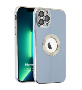 Microsonic Apple iPhone 12 Pro Max Kılıf Flash Stamp Mavi