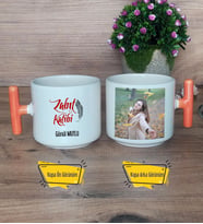 Zabıt Katibi Kupa Bardak Fotoğraflı T Turuncu Kulplu Zabıt Katibine Hediye 