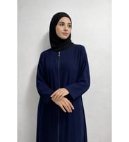 Fermuarlı Viskon Namaz Elbisesi /Ferace (Lacivert)