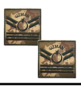Uzman Çavuş 3 Kademe Kamuflaj Rütbe 9cmx9cm (Kara Kuvvetleri)