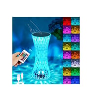 XTRIKE ME Kristal Masa Lambası Rgb Renk Değiştiren Gece Lambası 16 Renk Ve 4 Mod Dokunmatik Kontrol