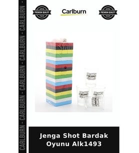 Özel Üretim Parti Eğlence Oyun Arkadaş Hediye Jenga Shot Bardak Oyunu Alk1493