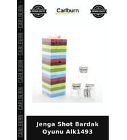 Özel Üretim Parti Eğlence Oyun Arkadaş Hediye Jenga Shot Bardak Oyunu Alk1493