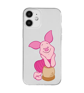 Iphone 12 Uyumlu Piglet Tasarımlı Şeffaf Telefon Kılıfı