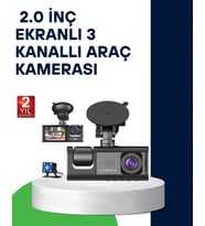 Üç Kameralı Araç Kamerası Full Hd Gece Görüş  G-sensör
