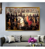 Altın Çerçeveli dekoratif tablo l1850 (Gold)