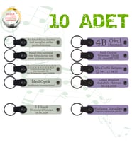 Beyaz & M Menekşe, Kına Gecesi Misafirlerine Anlamlı Hediye, 10’lu Set, Tarih ve İsimli Anahtarlık