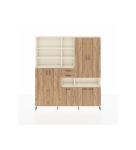 Arges Gardrop 17 Raflı 2 Çekmeceli 7 Kapaklı 220x30x243 Aytaşı-Çam